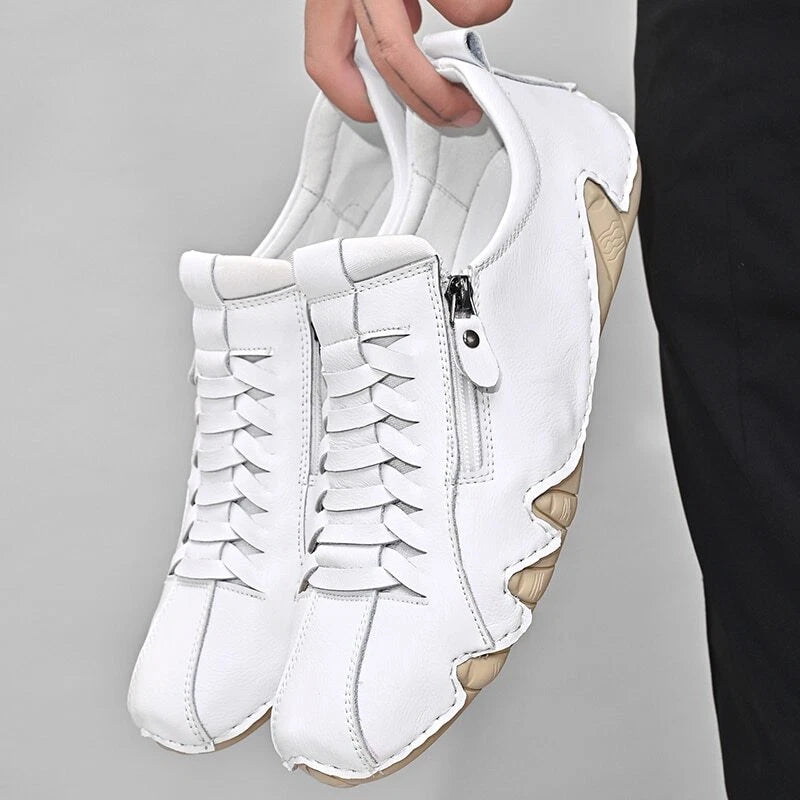 Chaussures de conduite décontractées en cuir pour hommes