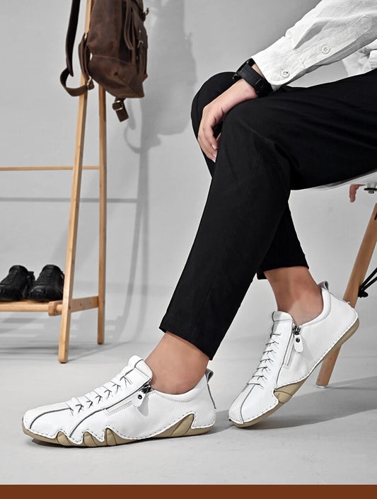 Chaussures de conduite décontractées en cuir pour hommes