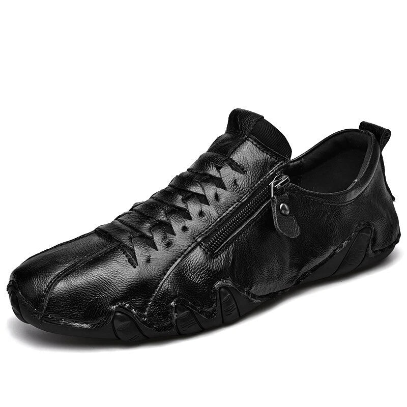 Chaussures de conduite décontractées en cuir pour hommes