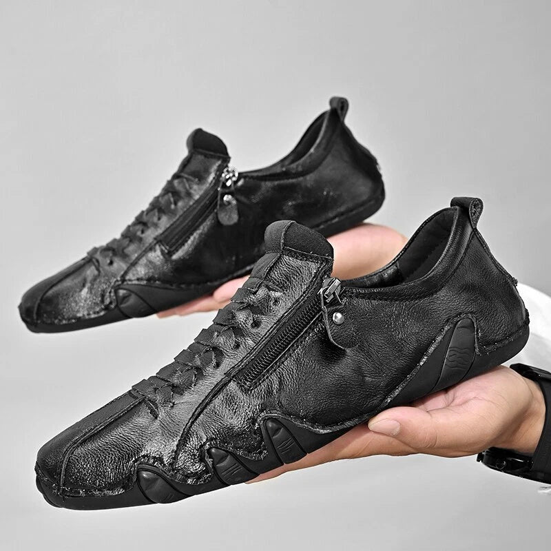 Chaussures de conduite décontractées en cuir pour hommes