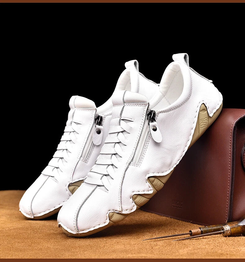 Chaussures de conduite décontractées en cuir pour hommes